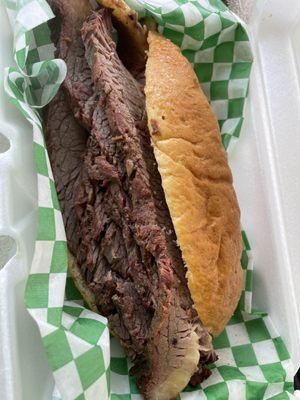 Brisket sandwich! Had the Fixings on the side..