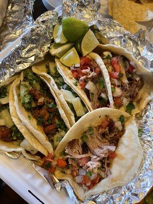 Carnitas and Al Pastor Tacos