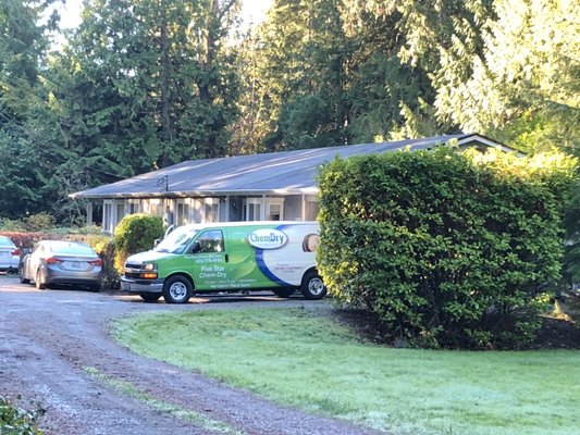 Carpet cleaning taking place in Bothell