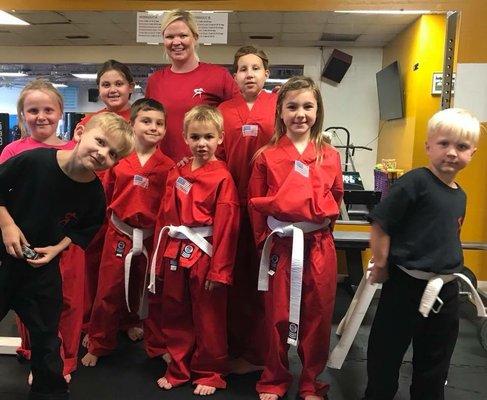 Ms. Mo and some After School Karate and Sports kids!!