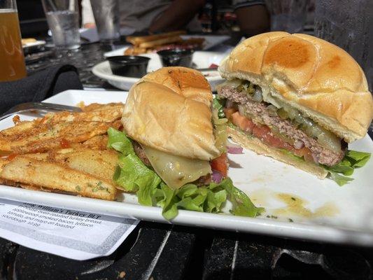 Union Jack Pepper Burgers