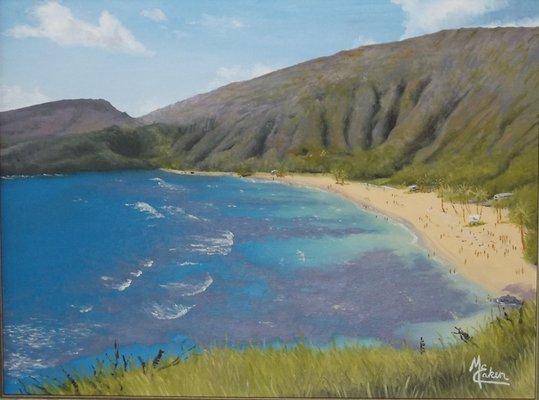 "Looking Down on Hanauma Bay"