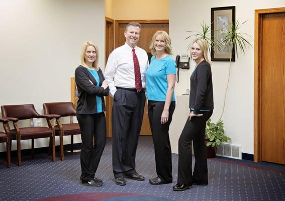 Dr. Brown and staff at the office