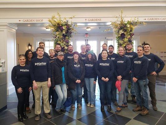 Keiter volunteering at Lewis Ginter Botanical Gardens