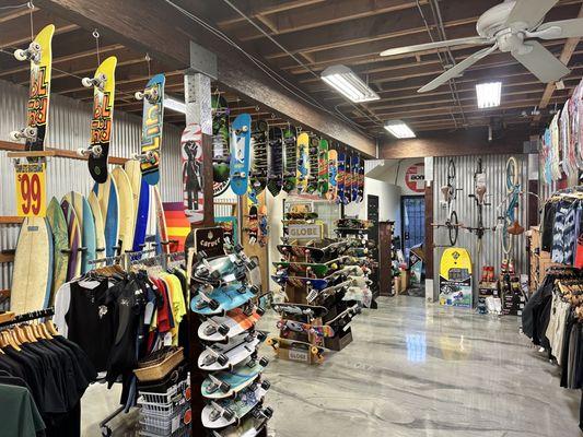 Half of the store is Skate n Surf