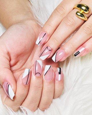 Gel X with cool nails designs