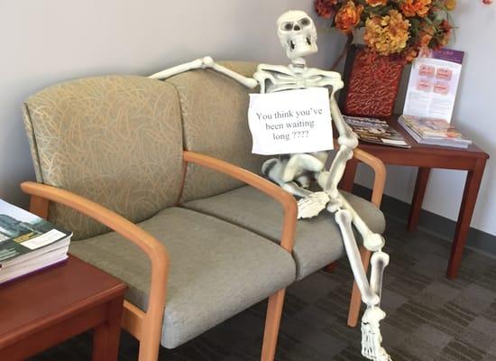 Dr Recht's Halloween decor. Hilarious