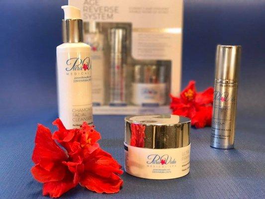 Pura Vida offers multiple lines of skin care products, including the Pura Vida Skin Care line.