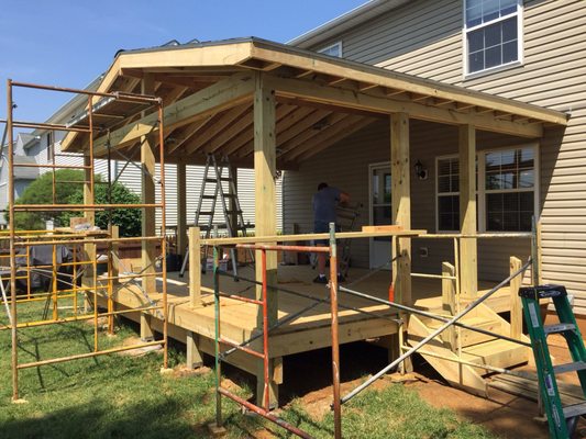 Starting the porch addition