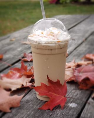 Pumpkin Pie and Caramel Iced Latte