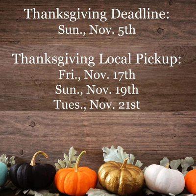 Thanksgiving deadline!