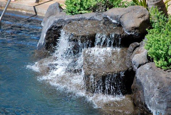 Custom waterfall and fake rock