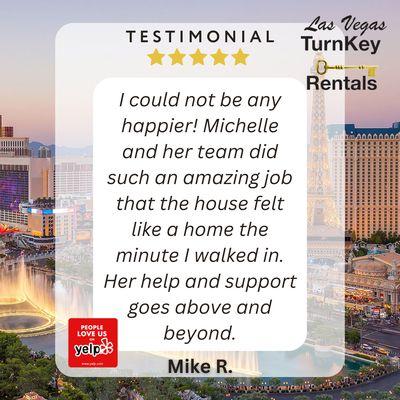 Thank you to our happy clients! We are a boutique, family owned, short term & fully furnished rental property company. Give us a call!