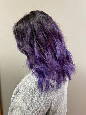 purple balayage