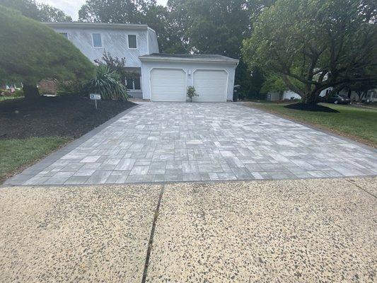 New paver driveway.