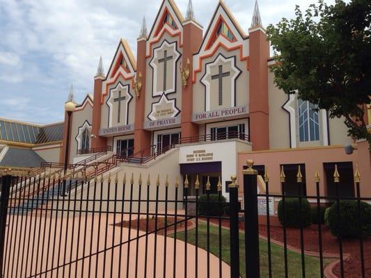 The front of the church.