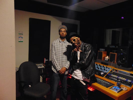 (Engineer) Mikal Muhammad and (Taylor Gang recording artist) Neako Bailey in 27B control room