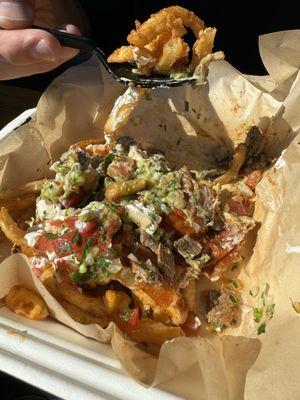 Best crane asada fries in Humboldt! Eric makes them with grilled cheese and delicious homemade sauces!