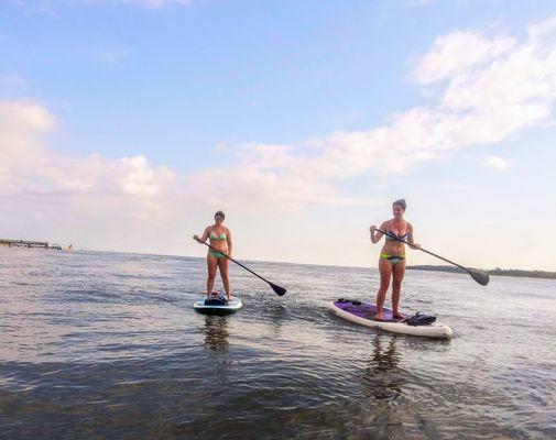 We paddle with the tides to make a very relaxing experience.