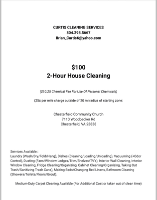 Curtis Cleaning Service