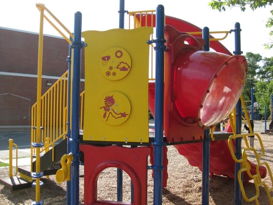 playground equipment near the trailers