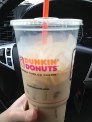 Large iced coffee.