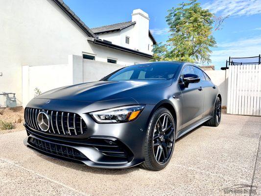 Mercedes Benz GT53 AMG looking SUPERIOR after our handwash package to preserve the matte finish.