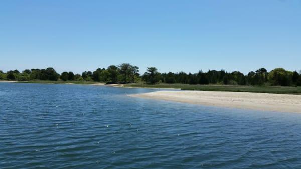 Secluded beach, perfect for a picnic on Sampson's Island.