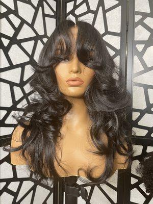 Lace closure wig Authentic hair 18"