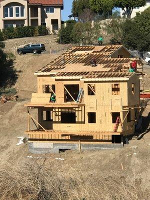 Custom home framing