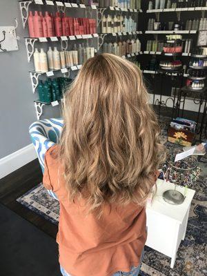 Amazing new do by Kayla. Highly recommend salon and Kayla as stylist. Color and cut were carefully thought through and turned out great.