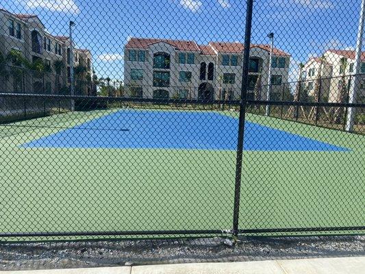 Tennis court building complex