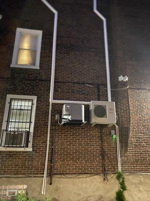 Multi zone ductless mini split 2nd & 3rd floor w/ high efficiency furnace for 1st floor