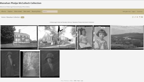 Hillsborough Historical Society's Manahan Phelps McCulloch historic photo collection - now available online with paid membership.