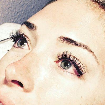 Beautiful set of lash extensions. By Veronica :)