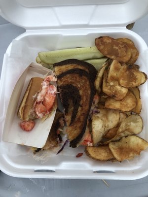 Lobster roll and Lobster Reuben.