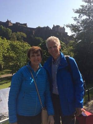 In front of Edinburgh castle, Scotland.