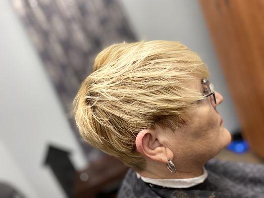 Pixie haircut with texture