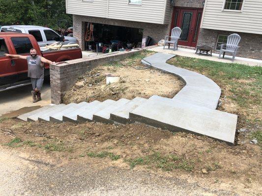 Finished sidewalk