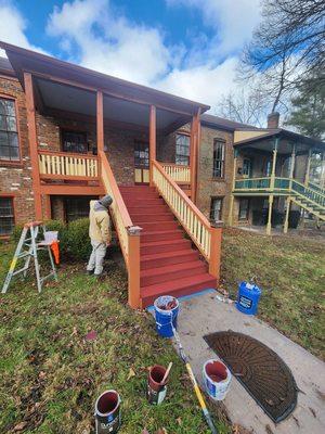 Historical home deck repaint.