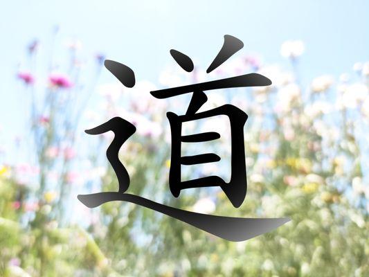 the Chinese character for the Tao, the way or path, to go with the flow