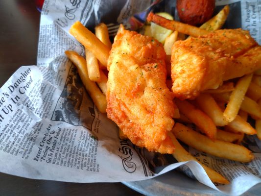 Fried cod basket