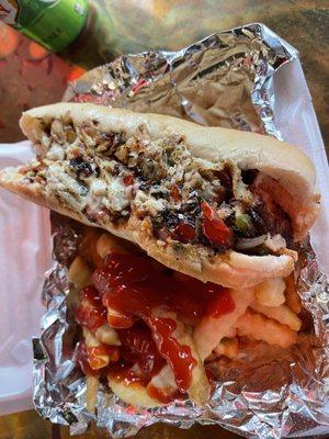 Grilled chicken Philly w/fries