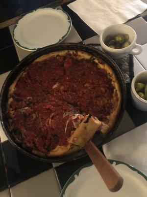 Chicago style pizza