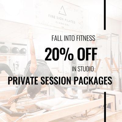 FALL BACK INTO FITNESS call or email to grab this sale Oct 4- Oct11