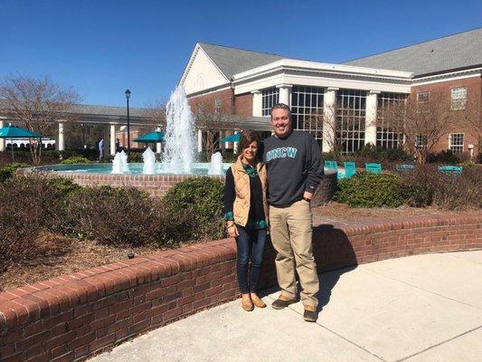 Water fountain and student center