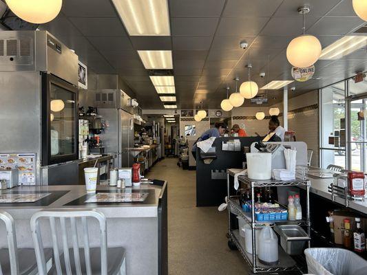 The clean kitchen with a wonderful staff!