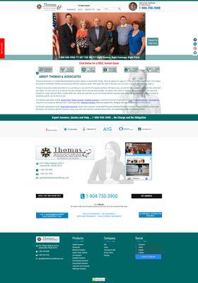 Wordpress design for a Jacksonville Health Insurance website.