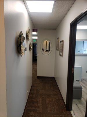 hallway to treatment rooms