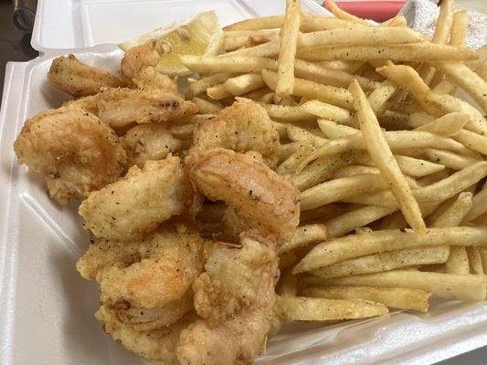 Fried shrimp plate $13